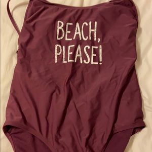 One piece bathing suit